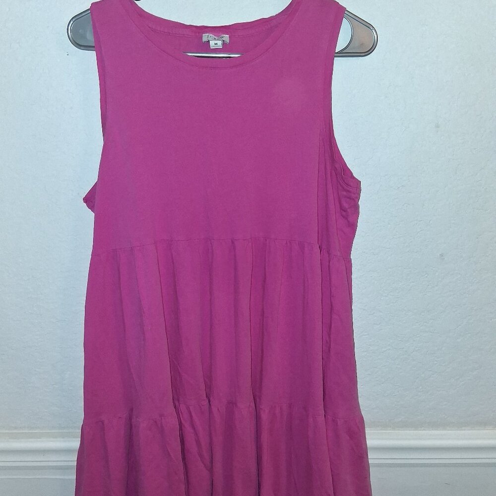 J. Crew Pink Cotton Flare Mini Dress Size M